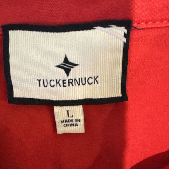 NWT Tuckernuck  Delaney Size L Red Mini Dress Puff Sleeve A-line Pockets Stretch - Picture 6 of 14